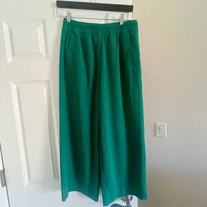 Athleta New Emerald Green Wide-Leg Pull-On Pants